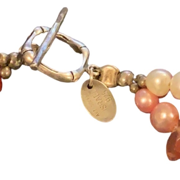 Designer Avi Soffer Pink Fruit Salad Crystal Pearl Beaded Multi Strand  Necklace - Picture 6 of 6